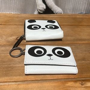 Adorable Panda Zip Wallet and Key Wallet